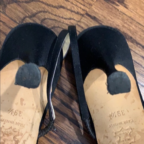 Used Manalo Blahnik satin black evening heels - Picture 5 of 6